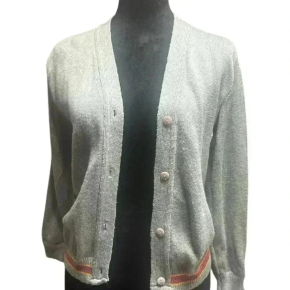 HARRY POTTER! SAGE GREEN HARRY POTTER CARDIGAN SWEATER SMALL PETITE - Picture 1 of 8